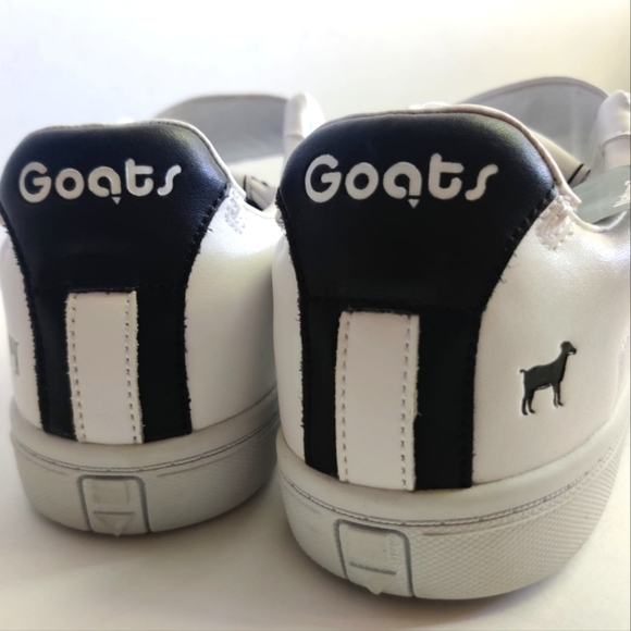 GOATS Slip On Sneakers Platform White Leather Hook Loop Chunky Women's 8.5 Retro - Picture 12 of 15